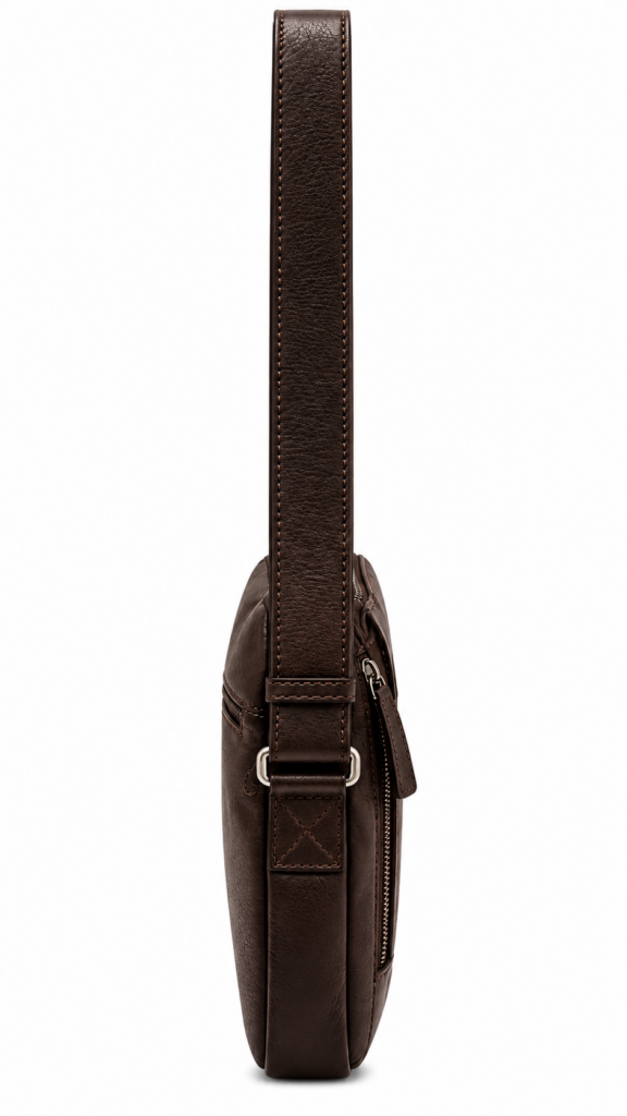 Bolso MARRÓN bandolera piel — foto 4
