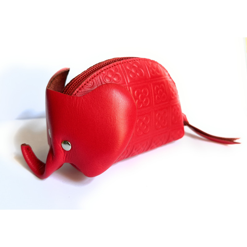 Monedero elefante piel ROJO — foto 1