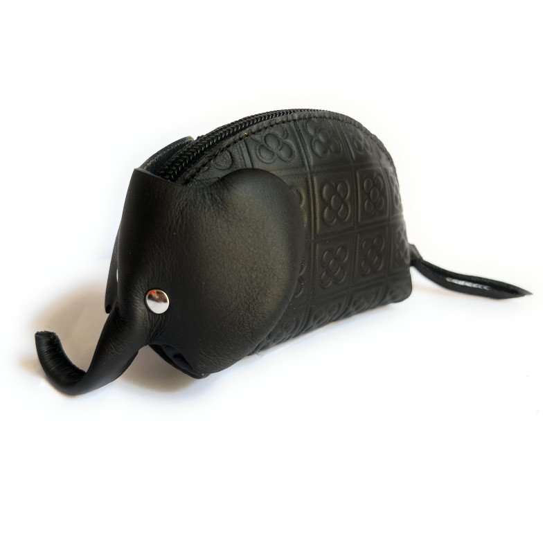 Monedero elefante piel NEGRO — foto 1