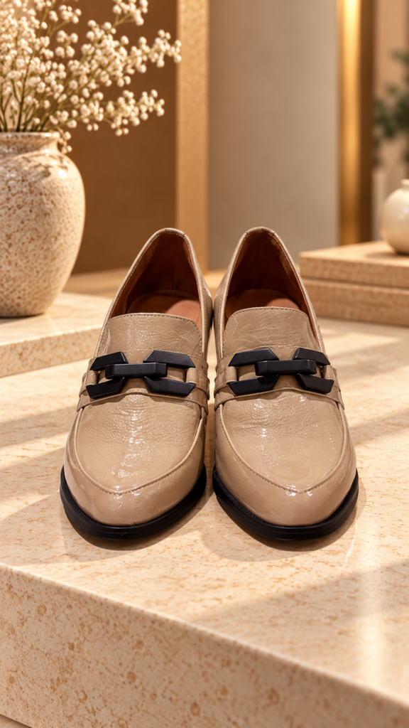 Mocasín BEIG charol — foto 3