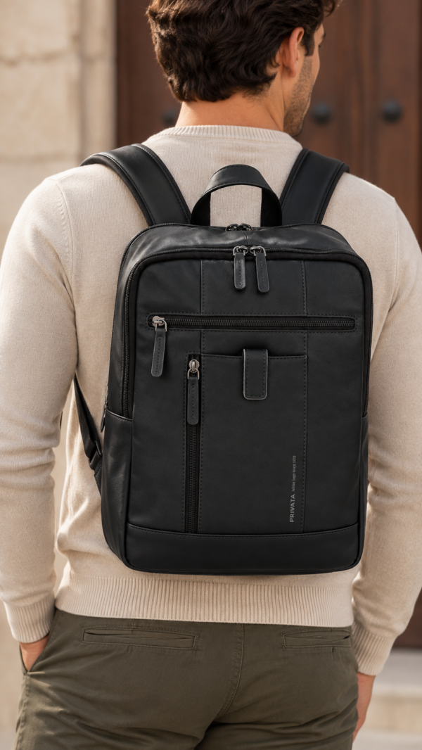 Mochila NEGRA piel