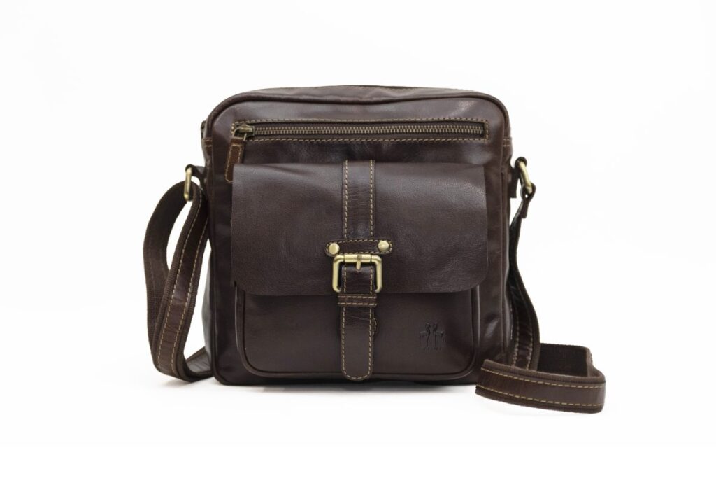 Bolso MARRÓN mediano bandolera piel — foto 2