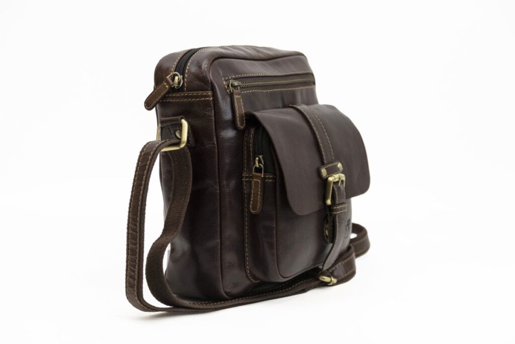 Bolso MARRÓN mediano bandolera piel — foto 3