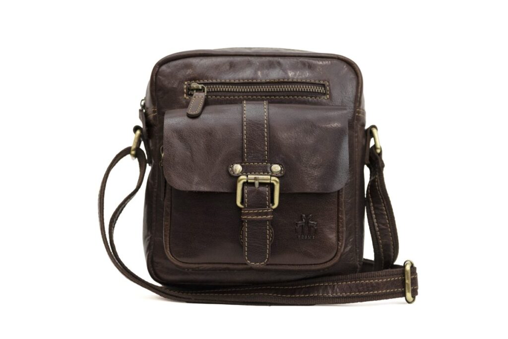 Bolso MARRÓN pequeño bandolera piel — foto 2