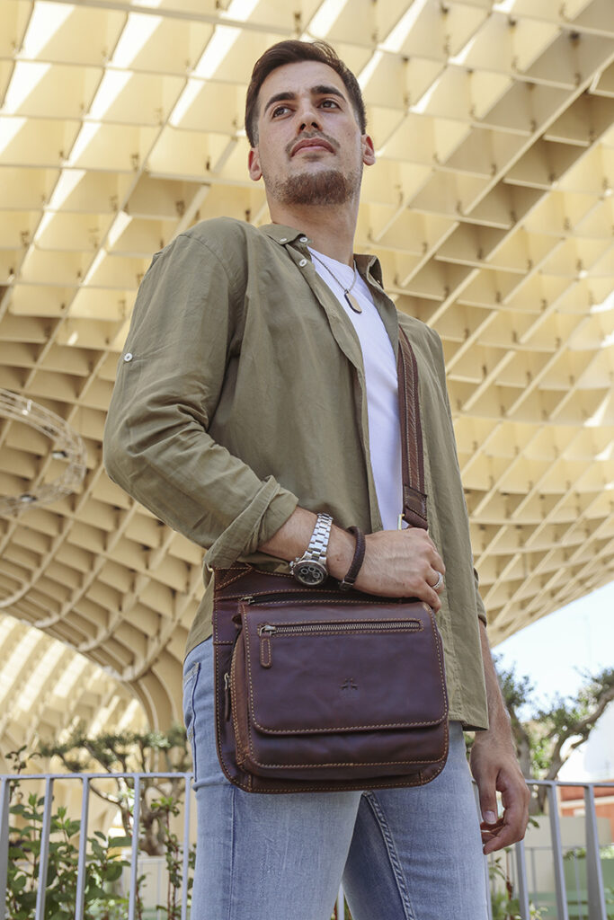 Bandolera MARRÓN piel — foto 2