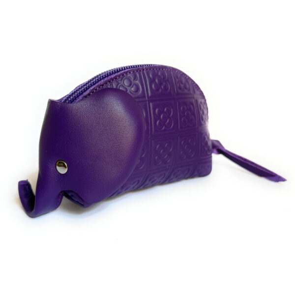 Monedero elefante piel MORADO