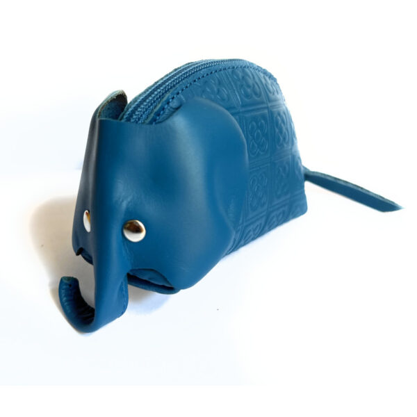 Monedero elefante piel AZUL